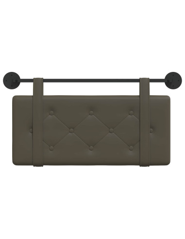 Testata appesa Grigio 90 x 55 x 5 cm Pelle Sintetica