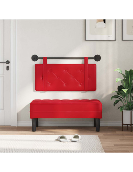 Testata appesa Montaggio a parete Rosso 80 cm Pelle Sintetica
