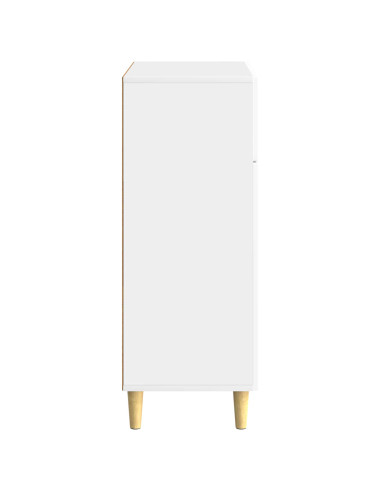 Credenza Bianco Lucido 66 x 34,5 x 90 cm Legno ingegnerizzato