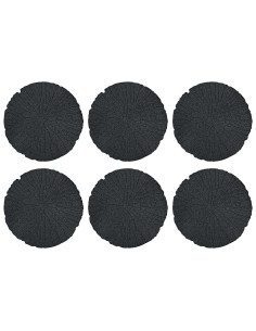 Pietra da Passo 6 pcs Nero Ø 45 x 1,8 cm Gomma 2