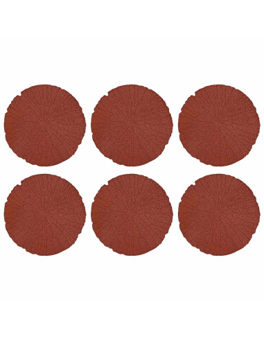 Pietra da Passo 6 pcs Rosso Ø 45 x 1,8 cm Gomma