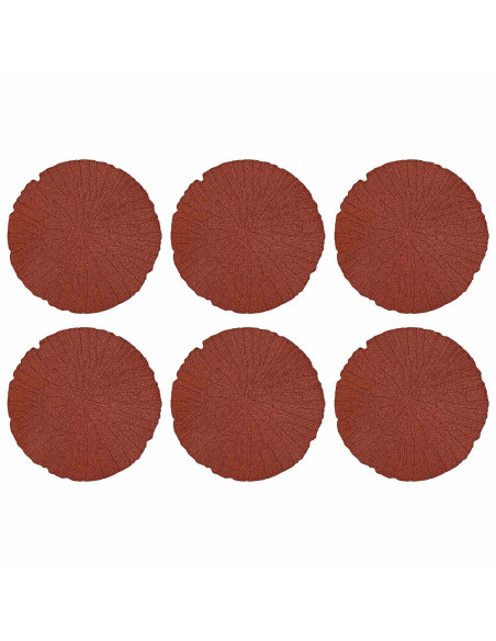 Pietra da Passo 6 pcs Rosso Ø 45 x 1,8 cm Gomma