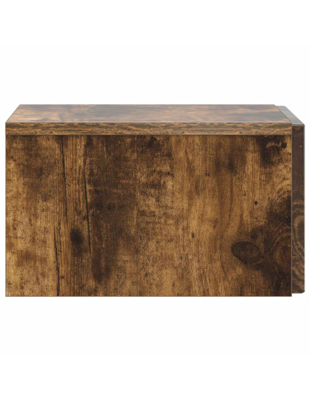 Mobiletto da notte a muro Rovere Fumo 33 x 34,5 x 20 cm
