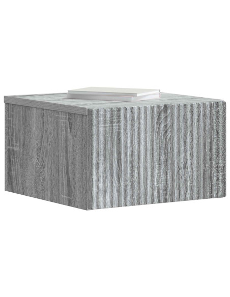 Mobiletto da notte a muro Grigio Sonoma 33 x 34,5 x 20 cm