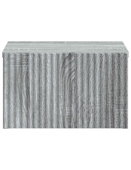 Mobiletto da notte a muro Grigio Sonoma 33 x 34,5 x 20 cm