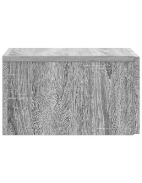 Mobiletto da notte a muro Grigio Sonoma 33 x 34,5 x 20 cm
