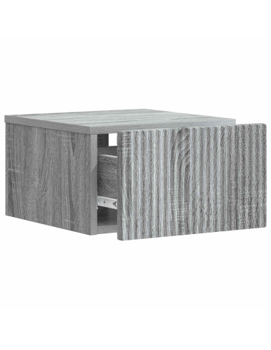 Mobiletto da notte a muro 2 pcs Grigio Sonoma 33 x 34,5 x 20 cm
