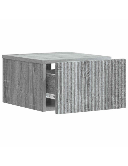 Mobiletto da notte a muro 2 pcs Grigio Sonoma 33 x 34,5 x 20 cm