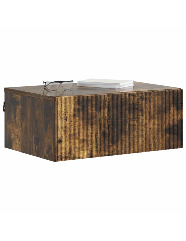 Mobiletto da notte a muro Rovere Fumo 49 x 34,5 x 20 cm