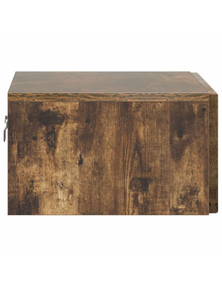 Mobiletto da notte a muro Rovere Fumo 49 x 34,5 x 20 cm