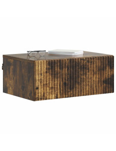 Mobiletto da notte a muro 2 pcs Rovere Fumo 49 x 34,5 x 20 cm 2