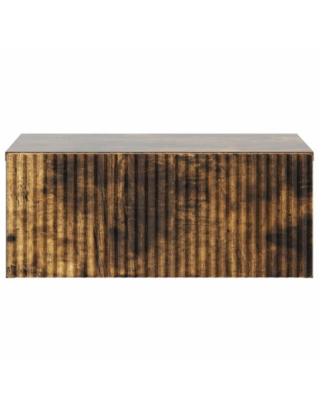 Mobiletto da notte a muro 2 pcs Rovere Fumo 49 x 34,5 x 20 cm