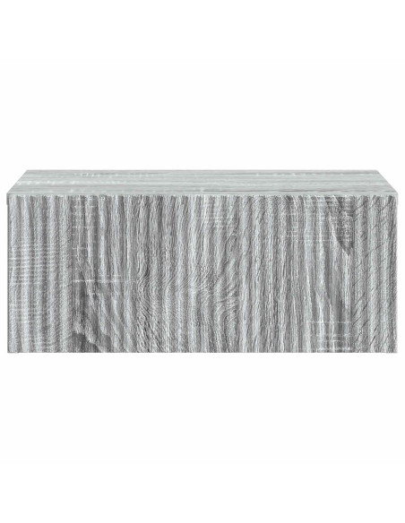 Mobiletto da notte a muro Grigio Sonoma 49 x 34,5 x 20 cm