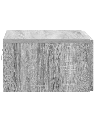 Mobiletto da notte a muro Grigio Sonoma 49 x 34,5 x 20 cm