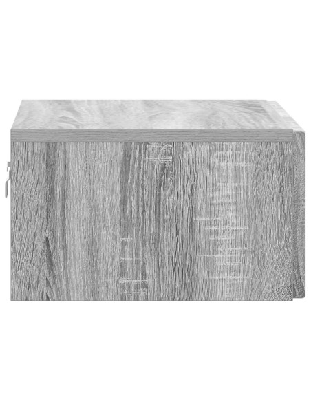 Mobiletto da notte a muro Grigio Sonoma 49 x 34,5 x 20 cm