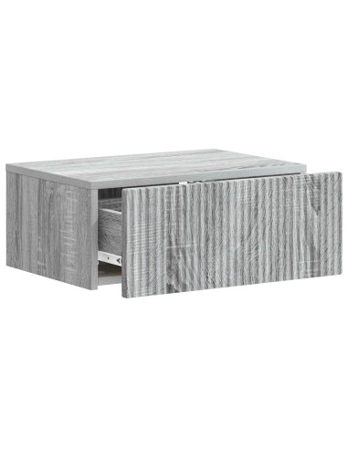 Mobiletto da notte a muro 2 pcs Grigio Sonoma 49 x 34,5 x 20 cm