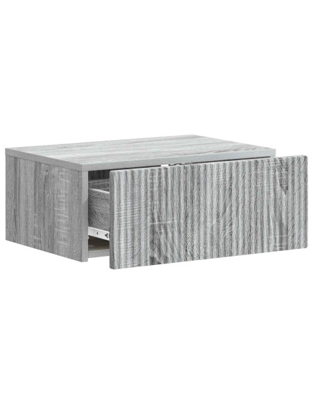 Mobiletto da notte a muro 2 pcs Grigio Sonoma 49 x 34,5 x 20 cm