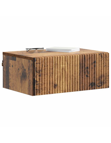 Mobiletto da notte a muro Legno antico 49 x 34,5 x 20 cm