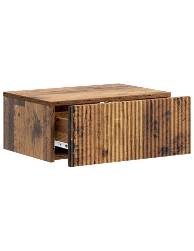 Mobiletto da notte a muro Legno antico 49 x 34,5 x 20 cm