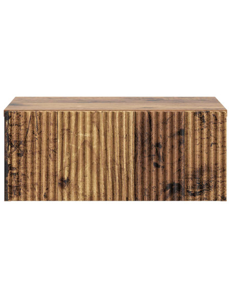 Mobiletto da notte a muro Legno antico 49 x 34,5 x 20 cm