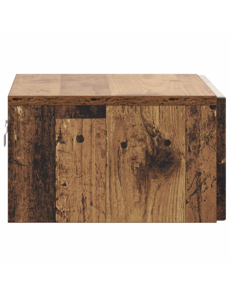 Mobiletto da notte a muro Legno antico 49 x 34,5 x 20 cm