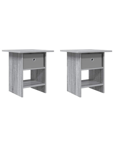 Comodino 2 pcs Grigio Sonoma 41 x 40 x 45 cm Legno multistrato
