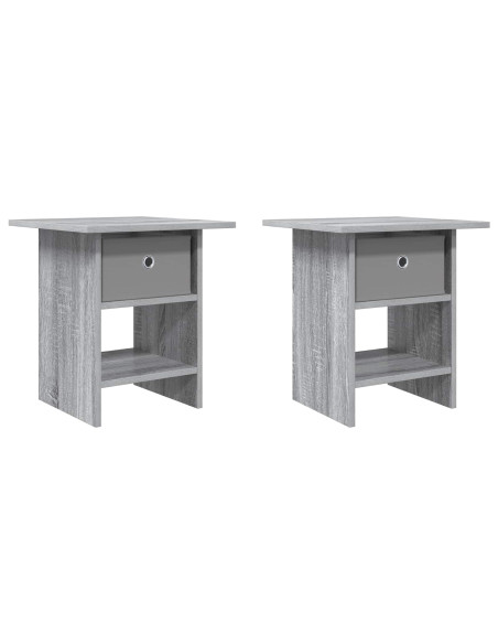 Comodino 2 pcs Grigio Sonoma 41 x 40 x 45 cm Legno multistrato