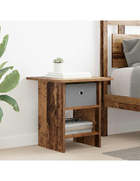 Comodino 2 pcs Legno vecchio 41 x 40 x 45 cm Legno multistrato