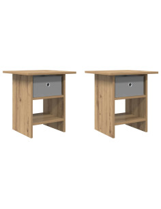 Comodino con cassetto 2 pcs Rovere artigianale 41 x 40 x 45 cm 2