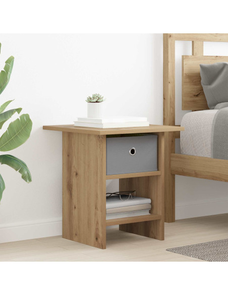 Comodino con cassetto 2 pcs Rovere artigianale 41 x 40 x 45 cm