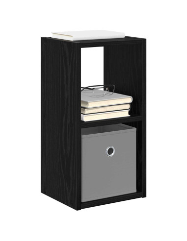 Comodino Rovere Nero 25,5 x 22 x 49,5 cm Legno multistrato