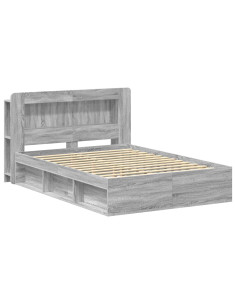 Telaio del letto con storage Sonoma grigio 140 x 190 cm 2