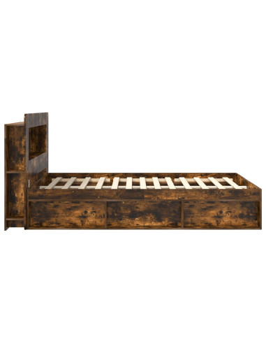 Telaio del letto con storage Rovere Fumo 140 x 190 cm