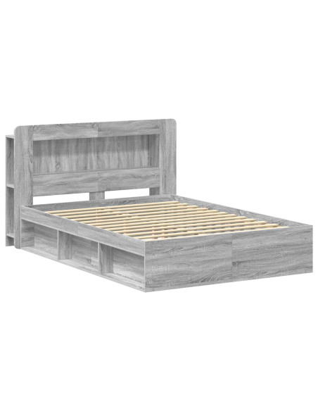 Telaio del letto con storage Sonoma grigio 140 x 200 cm