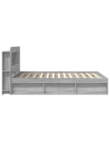 Telaio del letto con storage Sonoma grigio 140 x 200 cm