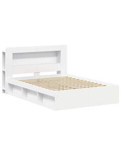 Telaio del letto con storage con testiera Bianco 140 x 200 cm 2