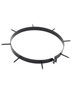 Morsa per Aeratore del Prato con Punti 5 pcs Nero Ø 300 mm 2