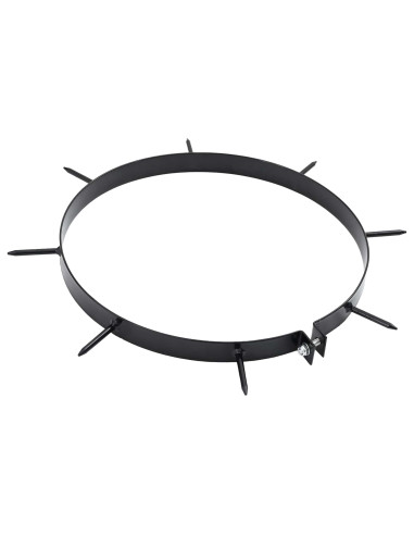 Morsa per Aeratore del Prato con Punti 5 pcs Nero Ø 320 mm