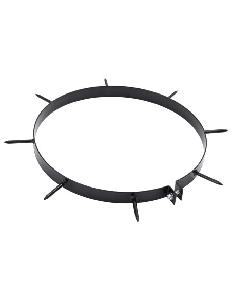 Morsa per Aeratore del Prato con Punti 5 pcs Nero Ø 320 mm