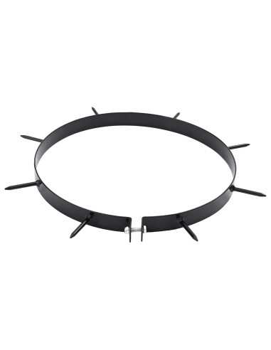 Morsa per Aeratore del Prato con Punti 5 pcs Nero Ø 320 mm