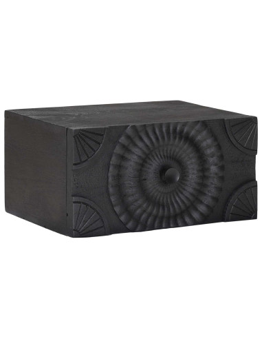Armadio da Notte con cassetto Nero 40 x 30 x 20 cm