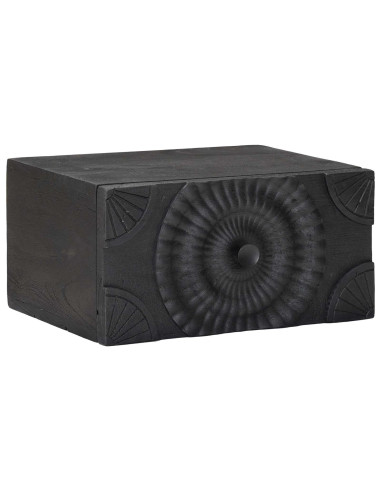 Armadio da Notte con cassetto Nero 40 x 30 x 20 cm