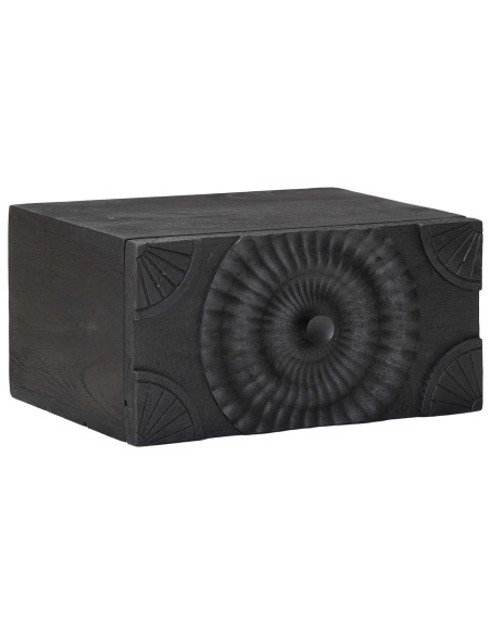 Armadio da Notte con cassetto Nero 40 x 30 x 20 cm