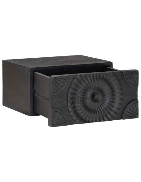 Armadio da Notte con cassetto Nero 40 x 30 x 20 cm