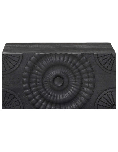 Armadio da Notte con cassetto Nero 40 x 30 x 20 cm
