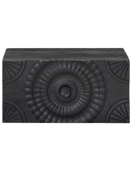 Armadio da Notte con cassetto Nero 40 x 30 x 20 cm