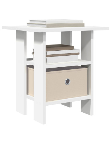 Comodino 2 pcs Bianco 41 x 40 x 45 cm Legno multistrato