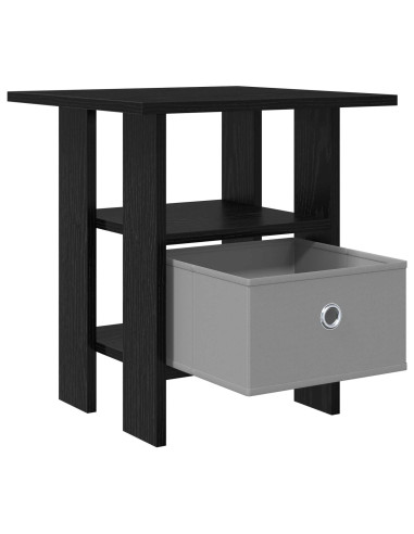 Comodino Rovere Nero 41 x 40 x 45 cm Legno multistrato