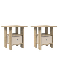 Comodino 2 pcs Rovere Sonoma 41 x 40 x 45 cm Legno multistrato 2