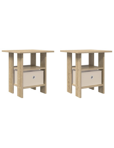 Comodino 2 pcs Rovere Sonoma 41 x 40 x 45 cm Legno multistrato